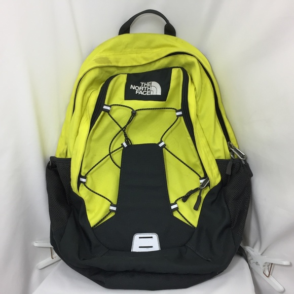 yellow north face bag